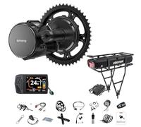 BAFANG BBS01B 250W Mid Drive Kit 48V Ebike Conversion Kit with 48V 18.2Ah Rear Rack Battery EKD01 Display 44T Chainring Electric Bike Conversion Kit for BB68-73MM Mountain Bike Road Bike Commuter