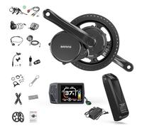 BAFANG BBS02B Mid Drive Kit 48V 500W Mid Motor CAN Protocol Electric Bike Ebike Conversion Kit with 48V 13Ah Battery & EKD01 Display & 44T Chainring for BB68-73mm Mountain Bike