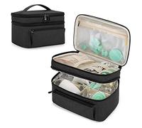BAFASO Breast Pump Bag (Compatible with Pump in Style) with a Waterproof Pump Parts Pad, Carrying Case Compatible with Pump in Style and Extra Parts (Patent Pending), Black