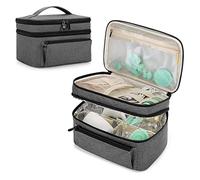 BAFASO Breast Pump Bag (Compatible with Pump in Style) with a Waterproof Pump Parts Pad, Carrying Case Compatible with Pump in Style and Extra Parts (Patent Pending), Grey