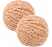 Bafeil Chunky Wool for Hand Knitting, 2 × 250g Jumbo Chenille Blanket Yarn