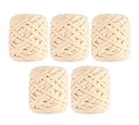 Bafeil Chunky Yarn Wool 5 x 100g - Chenille Jumbo Wool for Knitting 100g Balls, Super Soft Fluffy Velvet Thick Knitting Wool for Crochet Blankets Scarves, Baby Amigurumi & Cosy Throws (Rainbow)