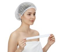 Bafeil Pack of 300 Hair Net Kitchen Disposable Surgical Caps, Women, Elastic Shower Caps, Disposable, Hair Bonnet, Hairdresser, Breathable Non-Woven Fabric Head Protection Cover, White