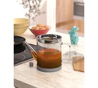 Baffect Glass Fat Separator, Bacon Grease Container with Strainer, Frying Oil Storage Can for Cooking (1L /4 Cups)