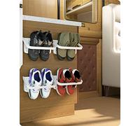 Baffect shoe holder foldable wall mounted 4 pieces, shoe rack folding shoe rack hanging shelf for shoes storage rack wall shelf for shoes without drilling, 4 pcs white