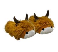 Baffies' Krazy Kicks - Hamish The Highland Cow. Soft Highland Cow Slippers (Hamish The Highland Cow, UK Footwear Size System, Adult, Women, Alpha, Medium, Medium)