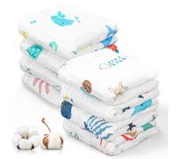 Bafiwu Baby Muslins Pack, Muslin Cloths for Baby Girl Boy 20x10 Inch, 8 Pieces Soft Muslin Cloth 6 Layers Muslin Squares Burp Cloths Baby Wash Cloth Muslin Face Cloths Baby Newborn Essentials