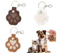Bafiwu Cat Memorial Gifts, Dog Memorial Gifts, 3Pcs Dog Cat fur Keepsake Keyring, Pet Paw Shaped Leather Pet Keychain Memory Box Sympathy Gift Bereavement Gifts for Loss of Beloved Pet