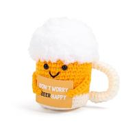 Bafiwu Get Well Soon Gifts for Men Women, Emotional Support Crochet Worry Dolls with Cheer up Words, Cute Funny Positive Crochet Motivational Desk Gifts Get Well Soon Gift for Birthday Christmas