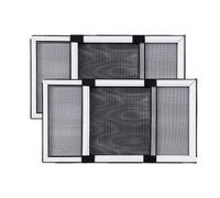 BAFLOTEX Adjustable Window Screens Expandable 2 Ways Expandable Window Screen 10" Height*14" Width-24" Width with White Frame for House Windows 2 Pack of Small Screens