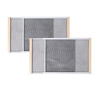 BAFLOTEX Adjustable Window Screens Expandable 2 Ways Expandable Window Screen 15”H*26"-45"W High with Black Frame for House Windows 2 Pack of Small Screens