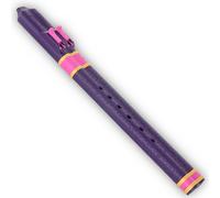 BaFlute Native American Style Drone Flute, Key of A 432hz, Double Chamber Drone Flute, 3D Printed, 90's Vibe (Purple)