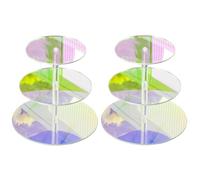 Bafnsiji 2 Pack Cupcake Stand, Round Cupcake Stand, Acrylic Cupcake Stand, Cake Stands, Transparent Round Acrylic Display Stands, Acrylic Cake Tower Stand Holder Macaron Display Rack