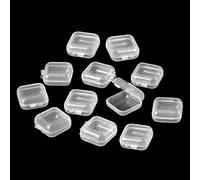 Bafnsiji 50 Pack Small Plastic Containers, Mini Clear Plastic Box, Small Plastic Box, Clear Plastic Storage Containers Box with lids for Beads, Jewellery, Craft