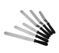 Bafnsiji 6pcs Cake Decorating Icing Spatula, Angled/Straight Spatula Set, Stainless Steel Large Angled Icing Spatula, Baking Palette Knife, Cake Frosting Spatula for Kitchen