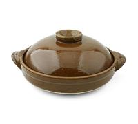 Bafnsiji Japanese Donabe Ceramic Hot Pot, Ceramic Stew Pot with Lid, Earthenware Clay Pot Earthen Pot, Heat Resistant Casserole, Clay Cooking Casserole Pot for Soups, Stews, Rice