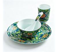 Bafnsiji Millefleur Bone China Dinnerware Set - Plate Bowl Cup & Spoon