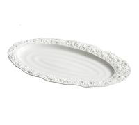 Bafnsiji Oval Ceramic Dinner Plates, Ceramic Serving Platter Tray, Large Serving Platters, Oval Steak Plates, Large Oval Long Dinner Plates, Ideal for Turkey Meat Fish Appetizers Sushi Dessert