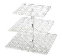 Bafnsiji Plastic Cake Stand, Square Cupcake Stand, Square Acrylic Cupcake Display Stand Holder, Cupcake Stand Acrylic Tower Display, Clear Afternoon Tea Stands for Wedding, Birthday, Party