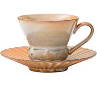 Bafnsiji Small Espresso Cup, Ceramic Coffee Cup Mug And Saucer Set, Ceramic Cup for Espresso Latte Cappuccino Tea, 2.8oz/85ml