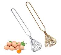 Bafnsiji Spring Whisk, Stainless Steel Whisk, Manual Egg Beater Tool, Kitchen Coil Wire Whisk, Stainless Steel Milk Blender Tool