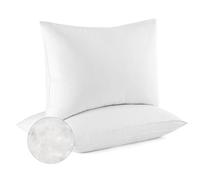 Bafode Goose Down Feather Pillows, Soft Bed Pillows King Size Set of 2, 100% Soft Cotton Shell, Gusseted Pillow for Back, Stomach or Side Sleepers