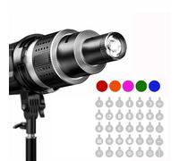 BAFONGCINE Optical Bowens Mount Projector Attachment Spotlight Conical Optical Snoot Photography Kit with Color Filters Various Gobos for Aputure Amaran 100DS/XS 200XS/DS 300C/DII/X 60D/XS Godox SL60