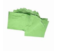 BAFOVY 100Pcs Square Candy Foil Wrappers, Food Safe Aluminium Foil for Sweets, 3x3 Inches, Ideal for Candy Making and Chocolate Wrapping (Green)