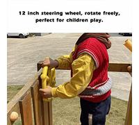 BAFOVY 12 Inch Steering Wheel Toy for Kids, Durable Plastic Swingset Accessory for Outdoor Fun, Perfect for Playhouses and Treehouses