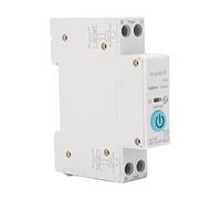 BAFOVY 1P Smart Circuit Breaker PA66 Wireless Remote Control Disconnect Switch Copper Conductor 3 Timing Modes Rail Mount for Home Appliances (10A)