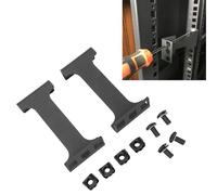 BAFOVY 1U Server Rack Depth Extender, 4 Inch Deep Recessed Rack Mount Adapter Kit with High Strength Aluminum Alloy, for Server Racks Network Cabinets and Mounted Equipment