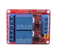 BAFOVY 2 Channel Relay Module with Optocoupler Isolation High Level Low Level Level Triggered 5mA Current with Fault Tolerant Design for Projects (12V)