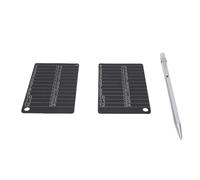 BAFOVY 2 Pack Metal Seed Phrase Backup Plates Crypto Wallet Recovery Kit Fireproof Aluminum Alloy for Bitcoin Ethereum 24 Word Mnemonic