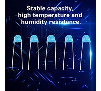 BAFOVY 20pcs, 15kV High Voltage Ceramic Capacitor Set, Large Capacity, Stable Performance Set of Blue Capacitors with 220PF for Electronic Professionals, Monolithic Kit with