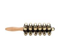 BAFOVY 25 Bells Sleigh Bell Beechwood Handbell with Ni Plated Bells for Xmas Carols Choir Performances Parties