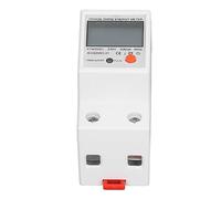 BAFOVY 2P LCD Electric Energy Meter ABS DIN Rail Power Current Voltage Meter 50Hz 5 80A LCD Display 35mm Rail Monitor for Indoor Panel Power Usage Tracking