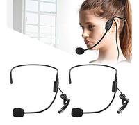 BAFOVY 2PCS Mini XLR 3pin TA3F Plug Amplifying Microphone, ABS Metal Head Wearing, Adjustable Pitch for Sports and Performances