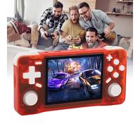 BAFOVY 3.5 Inch Retro Game Console Handheld Gaming Player with 640x480 HD Screen & 4000mAh Battery for MAME N64 DC GBC SFC Emulators (Transparent Red #20)