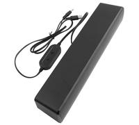 BAFOVY 3.5mm Audio Soundbar, USB Wired Stereo Speakers Input Soundbar with Bass Technology LED Light Volume Knob for PC Laptop Smartphone Tablet MP3 MP4 (Black)