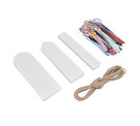 BAFOVY 30Pcs Acrylic Bookmarks Blanks Bulk Kit with 30 Colorful Tassels 1 Roll Twine for DIY Handmade Crafts Projects School Office Supplies