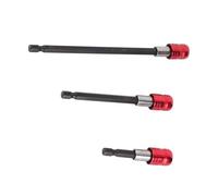 BAFOVY 3pcs Bit Holder Extension Bar 1/4 Hex Shank Magnetic Bit Holders with Heavy Duty Steel Construction for Electric Screwdrivers and Drill Bits (Three red Groups)