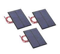 BAFOVY 3Pcs Solar Panel, High Conversion Efficiency 5V 200mA with Red Black Line, for Solar Lawn Lights Landscape Lights Mobile Phone Chargers