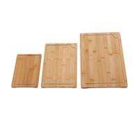 BAFOVY 3pcs Wood Chopping Boards Set, Smooth Cutting Boards with Grooves and Inner Handles, for Kitchen Food Prep and Serving