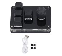 BAFOVY 4 Key 1 Knob Keyboard, Mini Mechanical Gaming Keyboard with Blue Switch RGB LED, Programmable Macro Keypad for Gaming Office Media