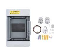 BAFOVY 4 Way Distribution Box, IP66 ABS PC Alloy Plastic Circuit Breaker Box with DIN Rail, for Residential Buildings Shopping Malls Hotels Recreational Vehicles