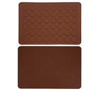 BAFOVY 48 Holes Silicone Macaron Mat Baking Mat 15.2 X 11.2in Non Stick Reusable Heat Resistant 446F Oven Microwave Fridge Safe for Home Bakers Cake Dessert Shops