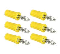 BAFOVY 4mm Banana Socket ABS Plated Brass 100Pcs Banana Plug Connector 32mm Removable Design for Electrical Test Accessories Electronics Industrial Equipment (Yellow)