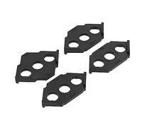 BAFOVY 4PCS C Corner Template ABS Router Trimmer Templates with 3 Hole Fixing Standard Angle Corner Radius Routing Template for Woodworking Photo Frames Tables Stools (Black)