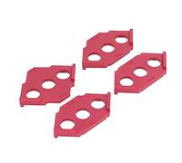 BAFOVY 4PCS C Corner Template ABS Router Trimmer Templates with 3 Hole Fixing Standard Angle Corner Radius Routing Template for Woodworking Photo Frames Tables Stools (Red)