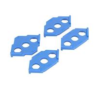 BAFOVY 4PCS C Corner Template ABS Router Trimmer Templates with 3 Hole Fixing Standard Angle Corner Radius Routing Template for Woodworking Photo Frames Tables Stools (Blue)